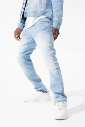 Jordan Craig Denim Jeans - Mineral Washed Sky Blue - Sean Fit.