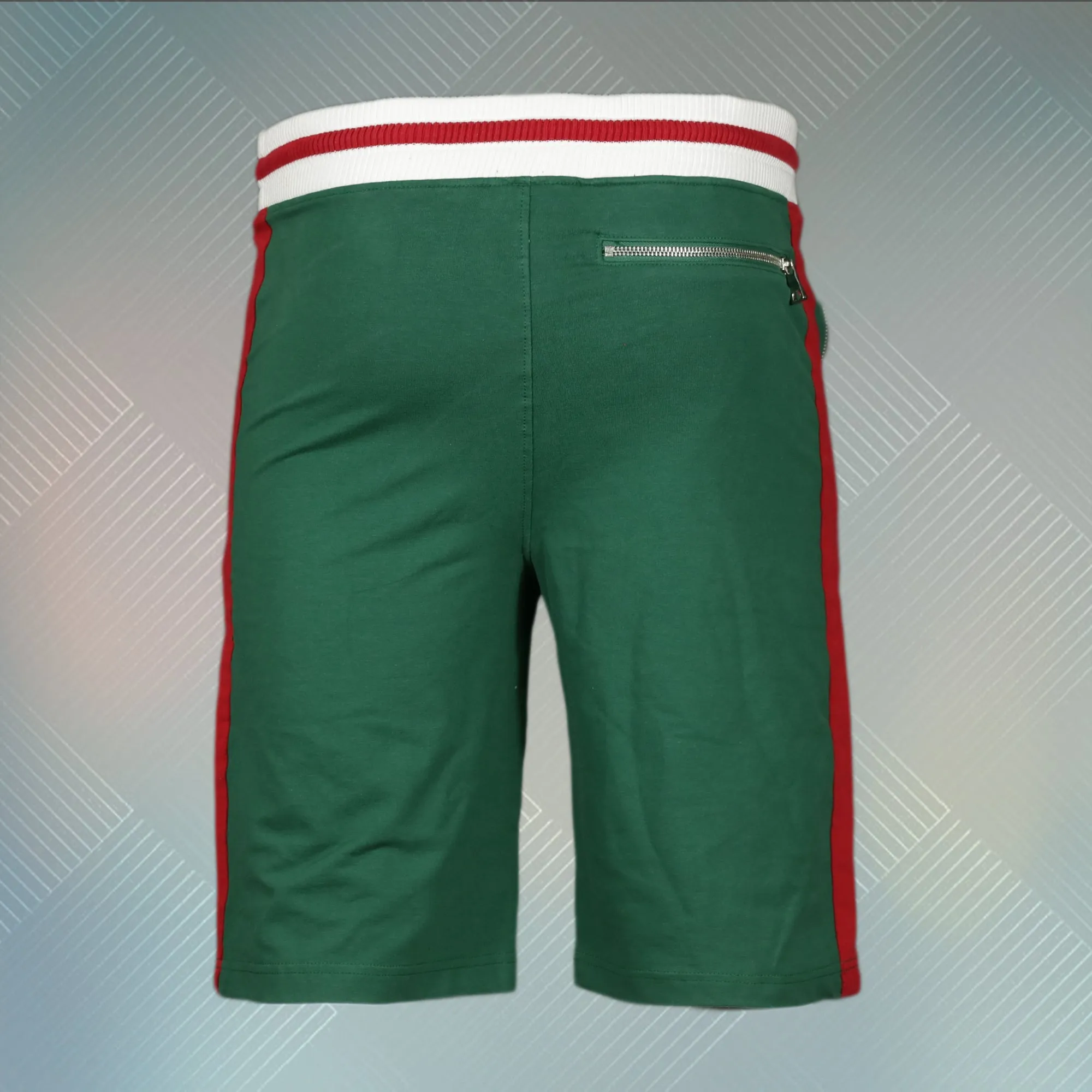 Jordan Craig Green Track Shorts | Retro Italian Colorway Shorts with Zip Pockets