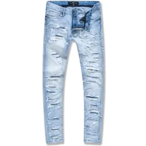 Jordan Craig Heavy Distressed Men's Jeans Sky Blue