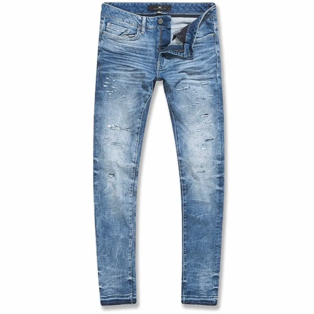 Jordan Craig Rip and Repair Men's Jeans - True Blue