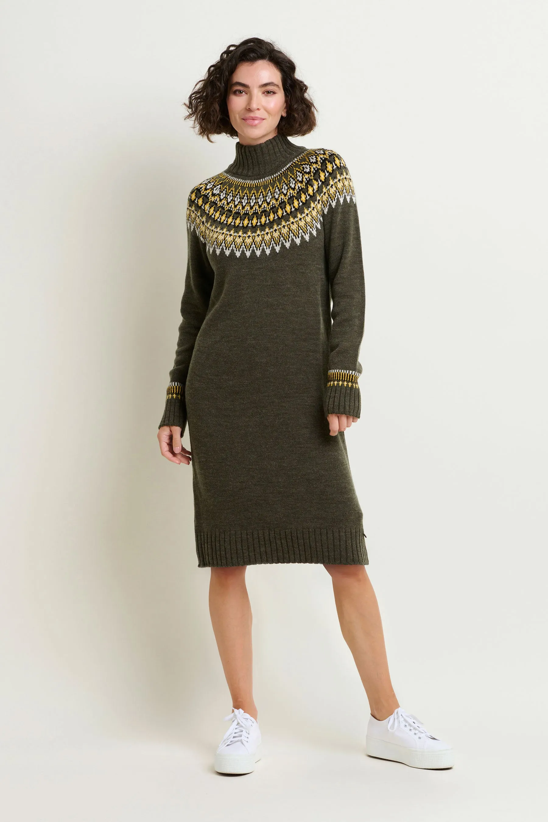 Knitted Roll Neck Dress