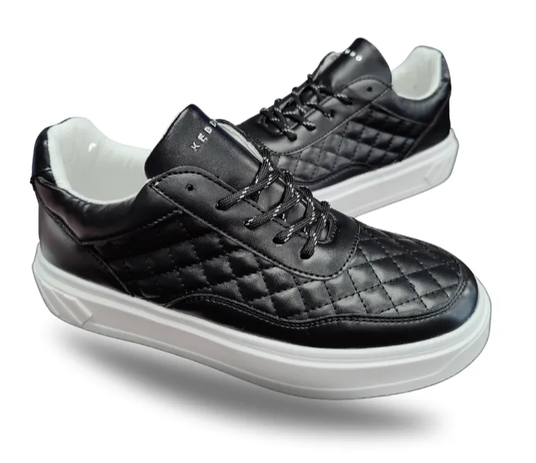 Ladies Black Quilted Laced Keddo Couture Shoes - On SALE - Style: 828175/12-03E