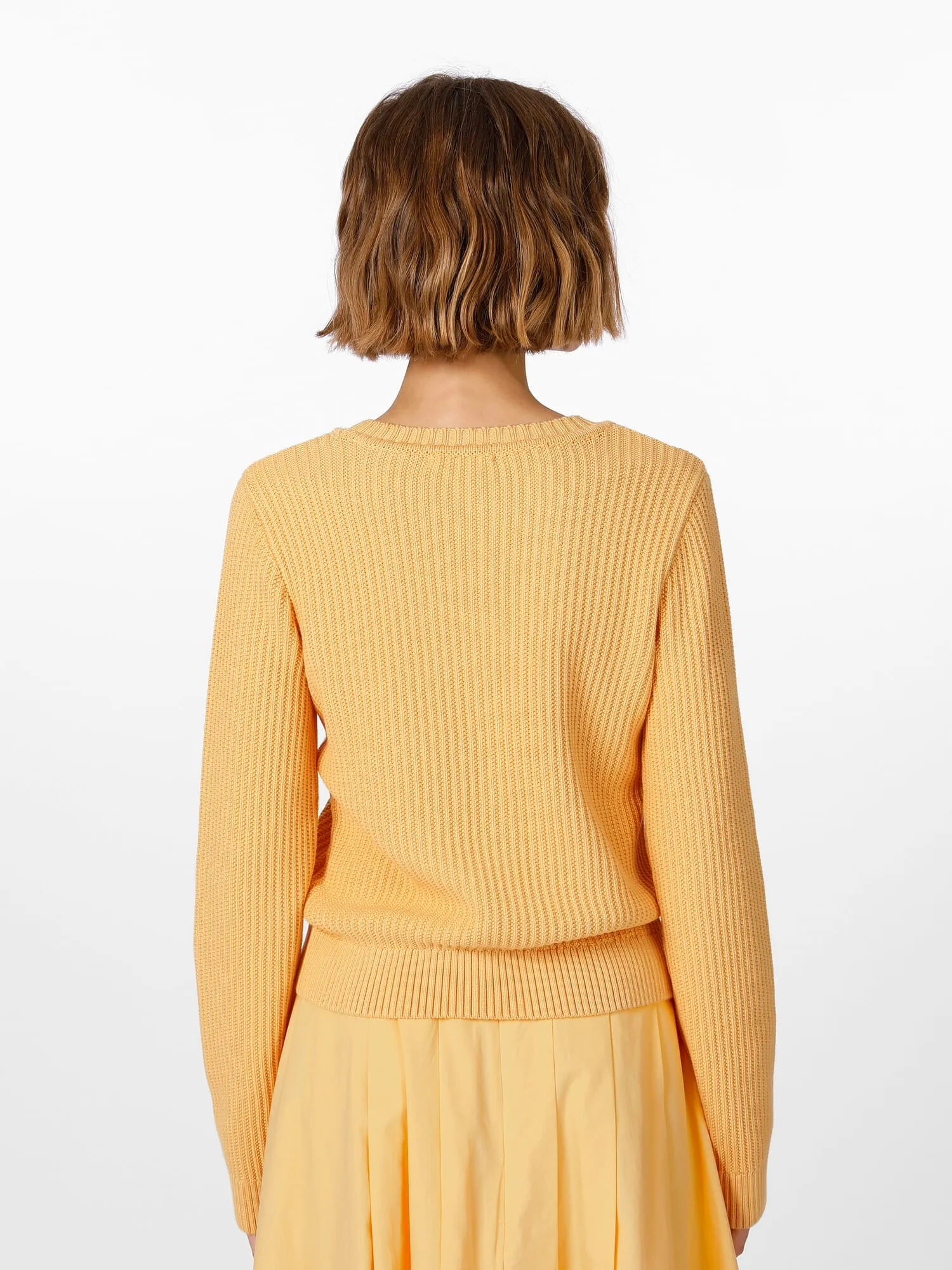 Ladies knit sweater rib, Yellow | Manufactum