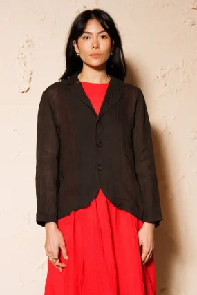 Light Linen Blazer Black