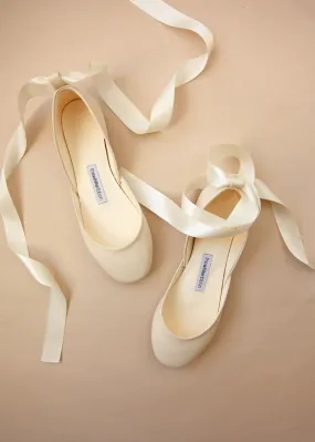 Luna Ballet Flats - Ivory