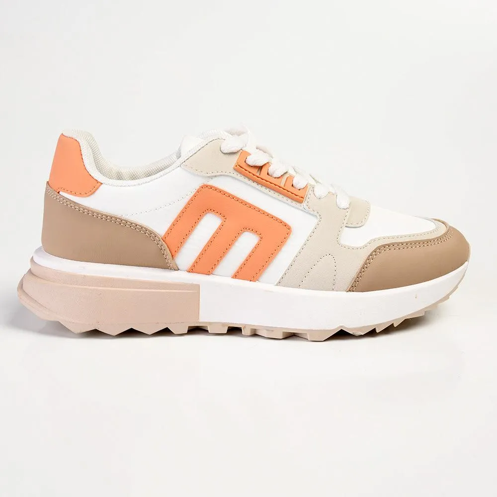 Madison Hera Sneaker - Tan Beige Pink.