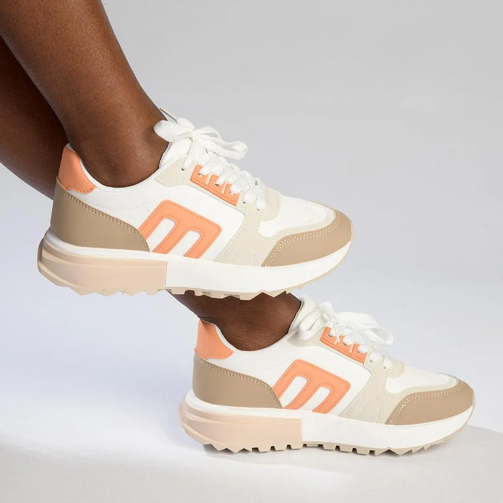 Madison Hera Sneaker - Tan Beige Pink.