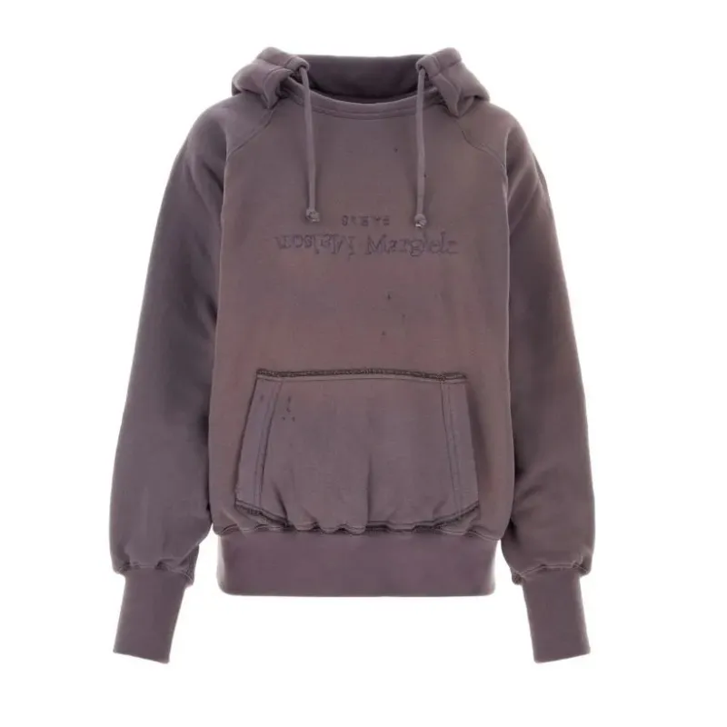 Maison Margiela Long Sleeve Cotton Logo Hoodies & Sweatshirts