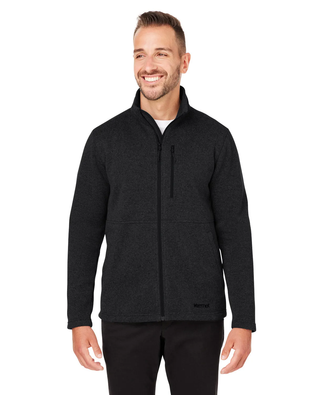 Marmot Men's Dropline Sweater Fleece Jackets, Black