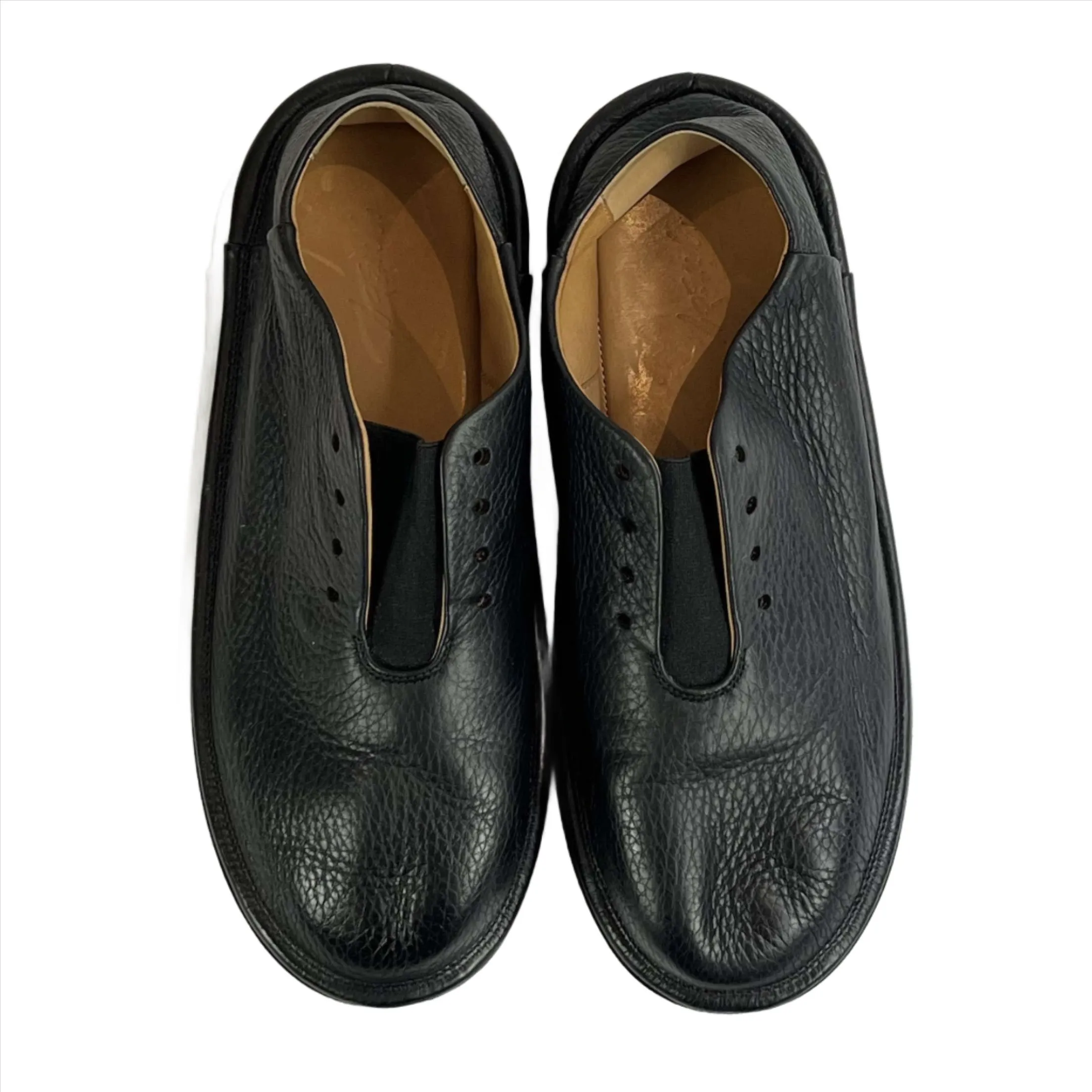 Marsell Brand New 488 Slip-On Flats Black Leather Size 38