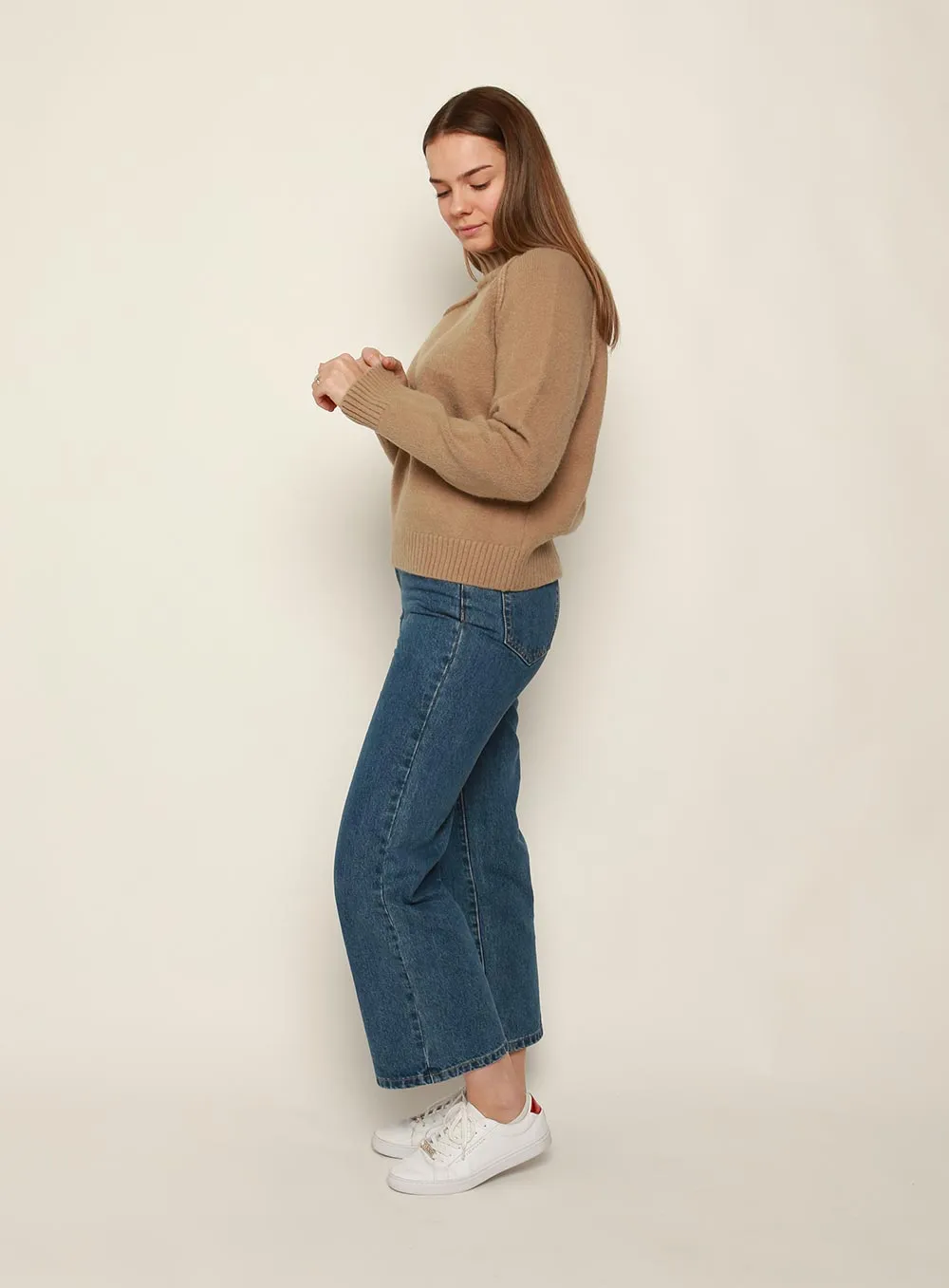 Martina Turtleneck Sweater in Tan