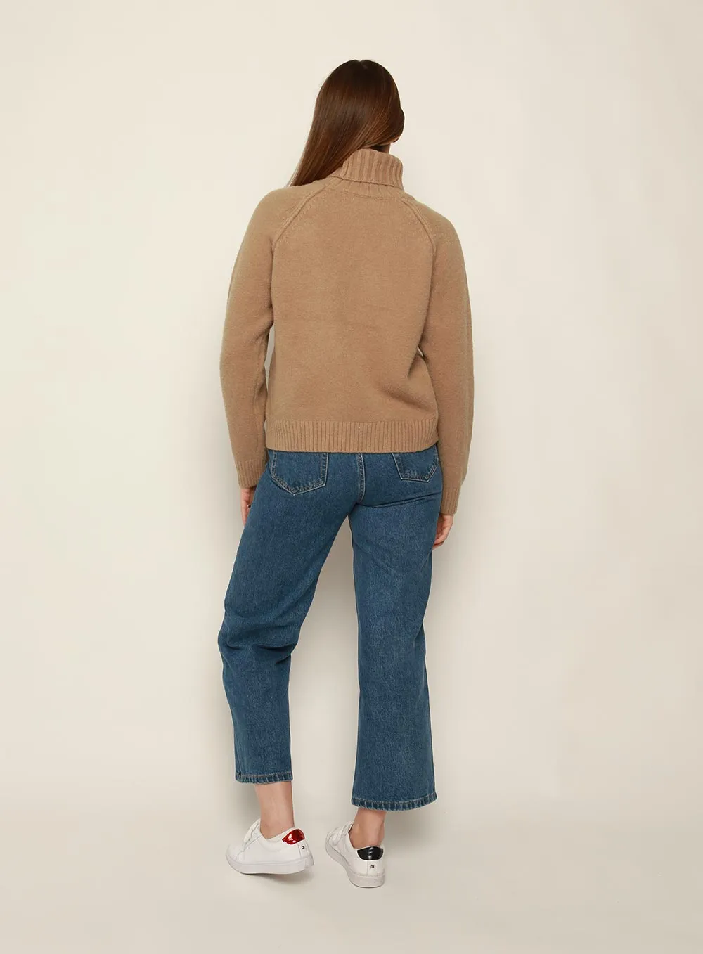 Martina Turtleneck Sweater in Tan