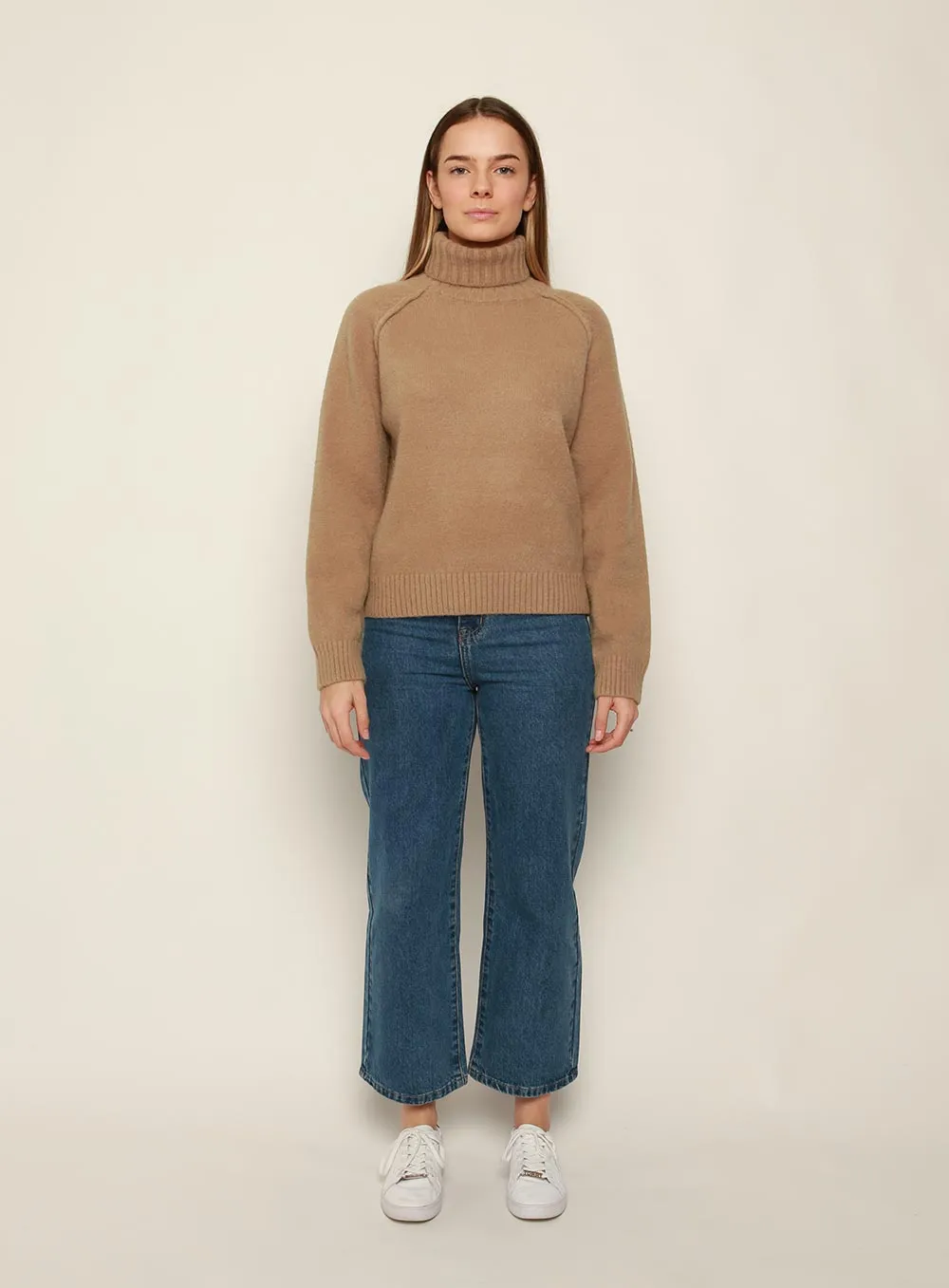 Martina Turtleneck Sweater in Tan