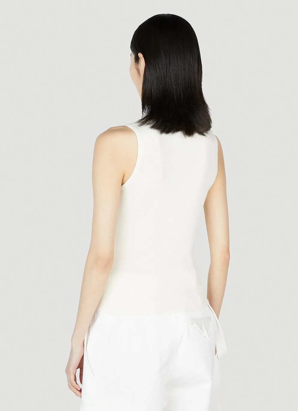 MaxMara Rib U-Neck Cotton Tanks & Camisoles