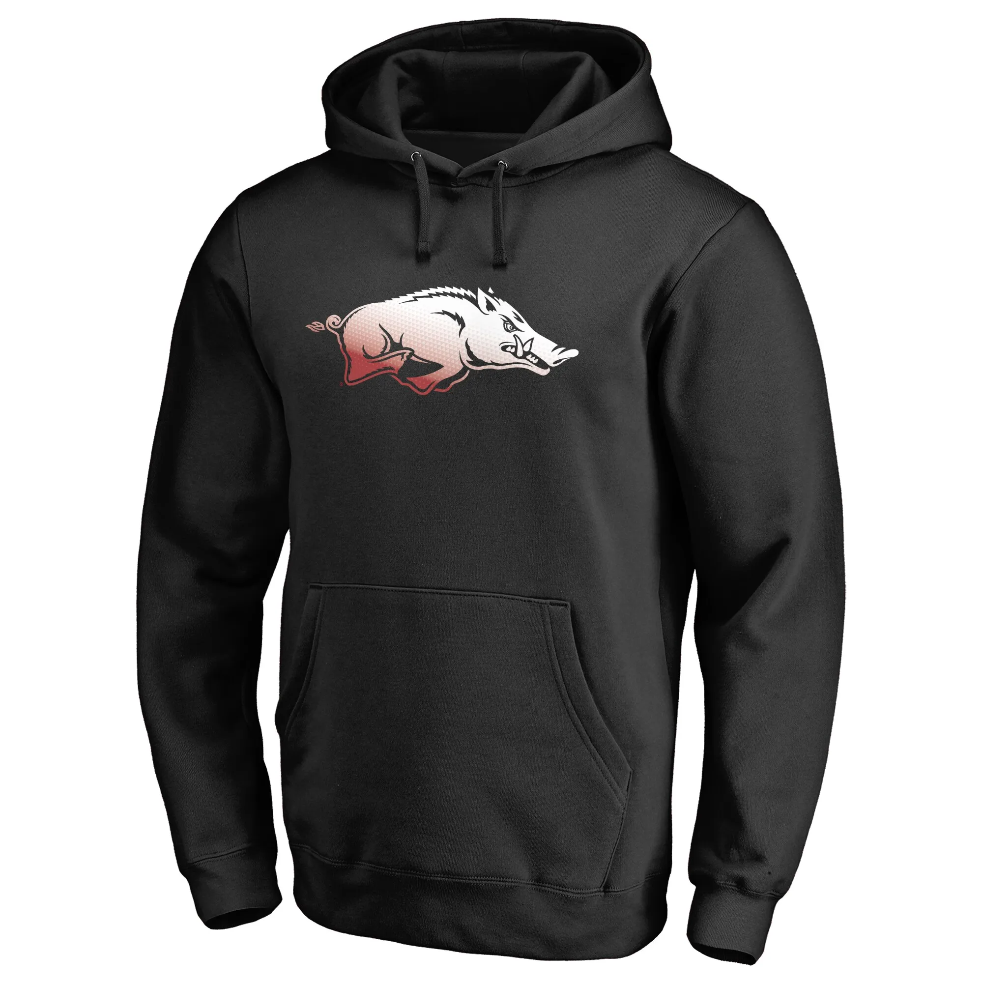 Men's Black Arkansas Razorbacks Gradient Logo Pullover Hoodie