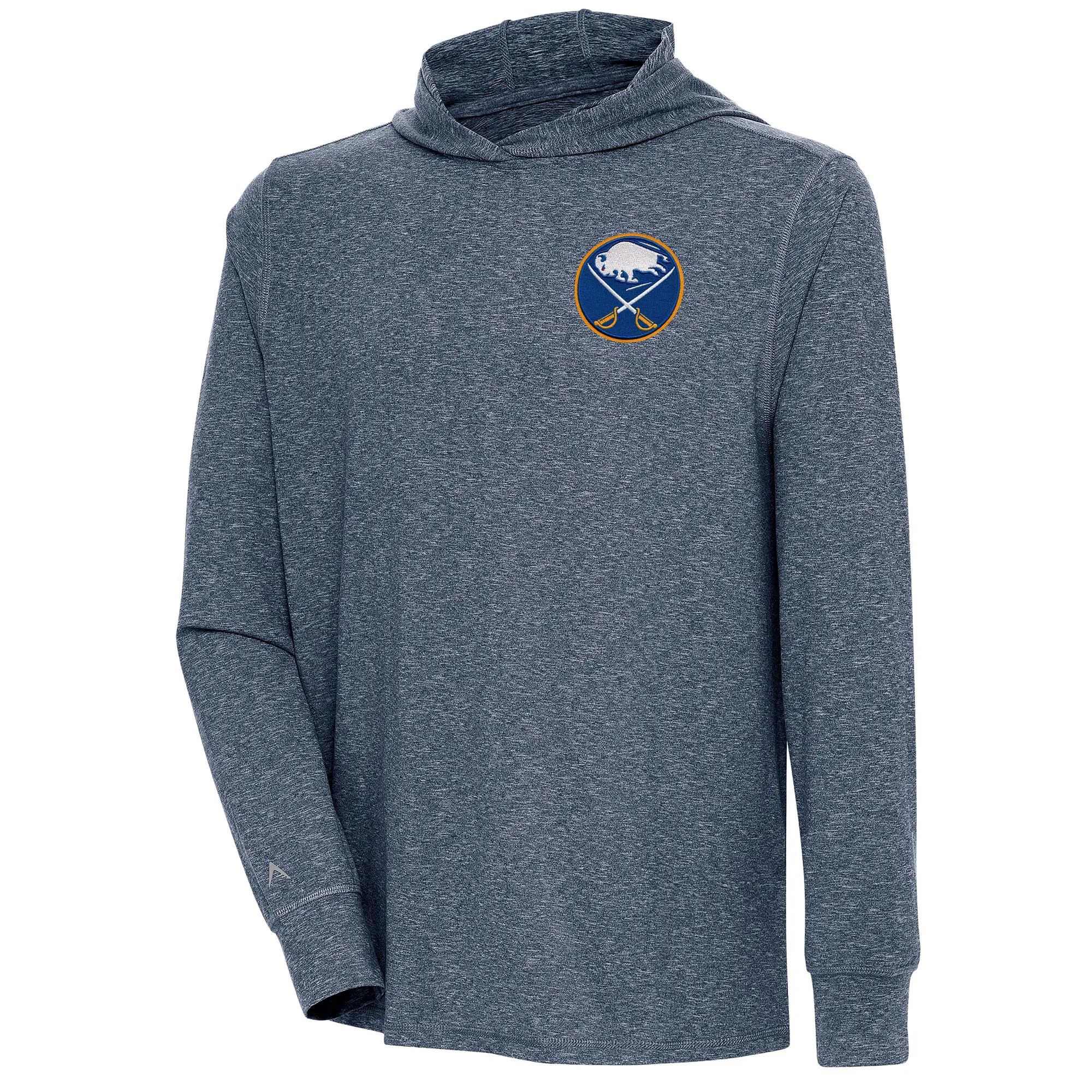 Men's Buffalo Sabres  Antigua Heather Navy Saga Pullover Hoodie