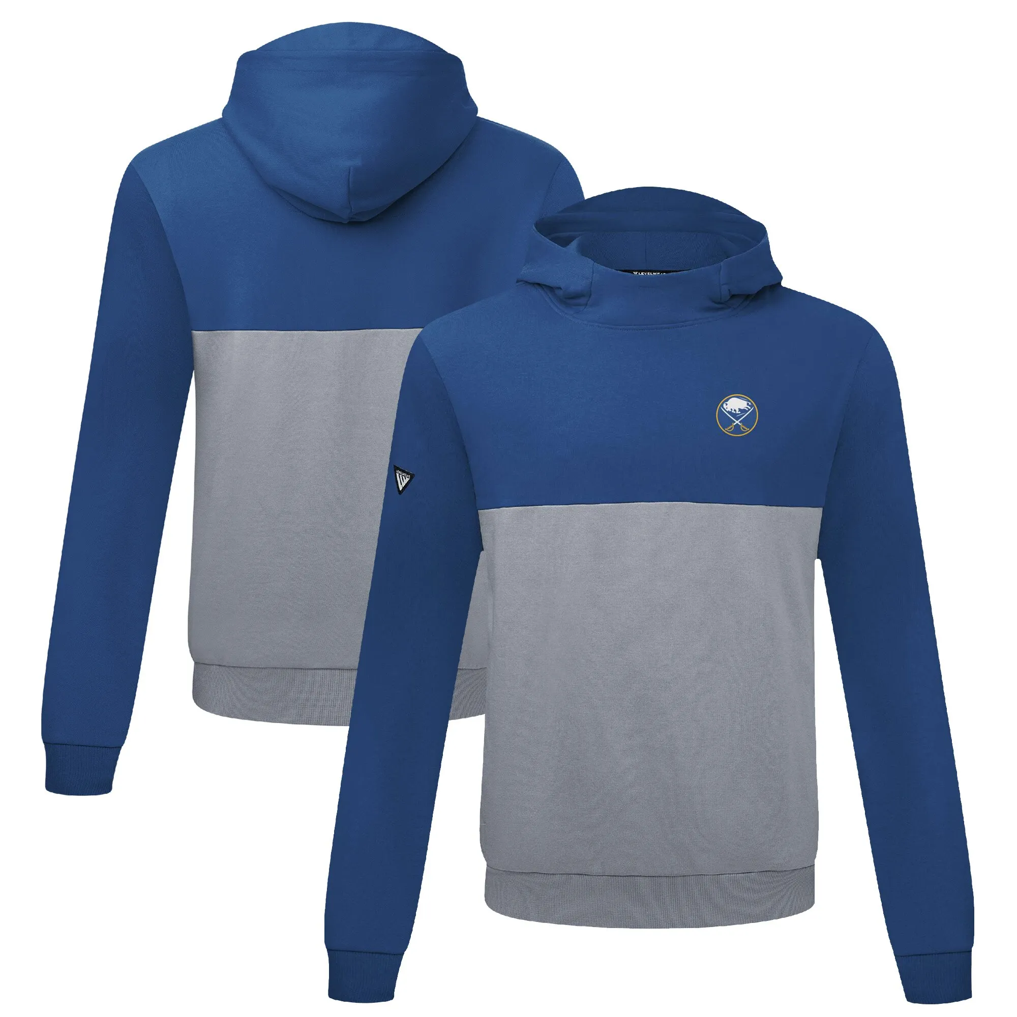 Men's Buffalo Sabres Levelwear Royal/Gray Bracket Pullover Hoodie