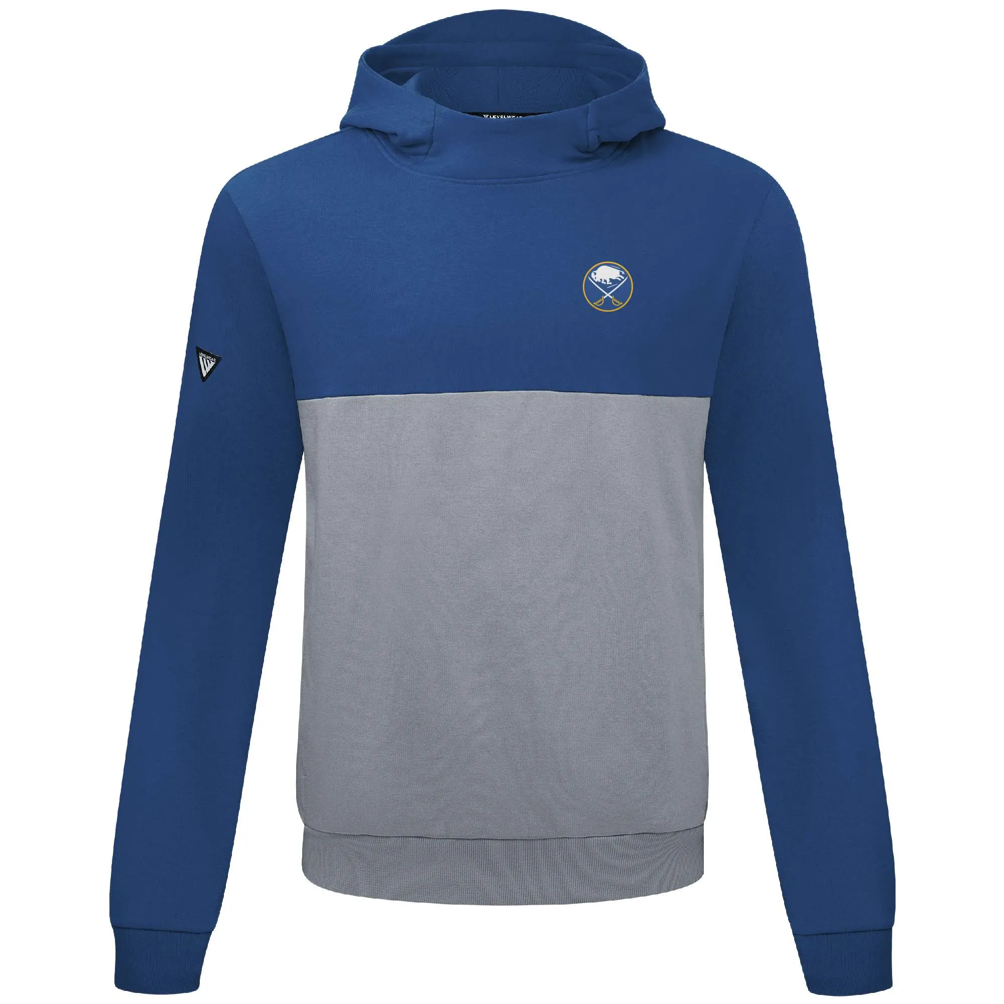 Men's Buffalo Sabres Levelwear Royal/Gray Bracket Pullover Hoodie