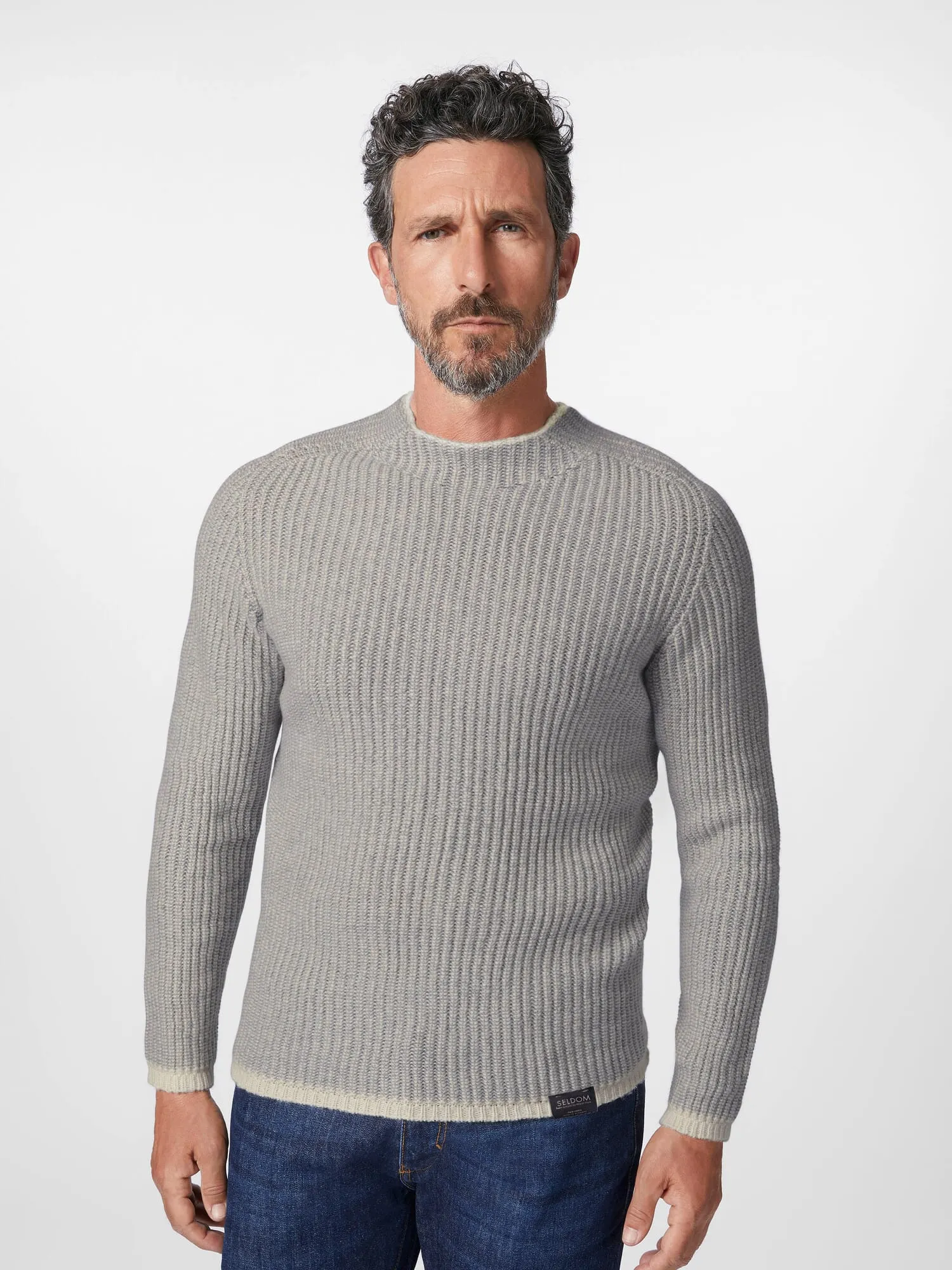 Men's sweater rib, Grayish | Manufactum