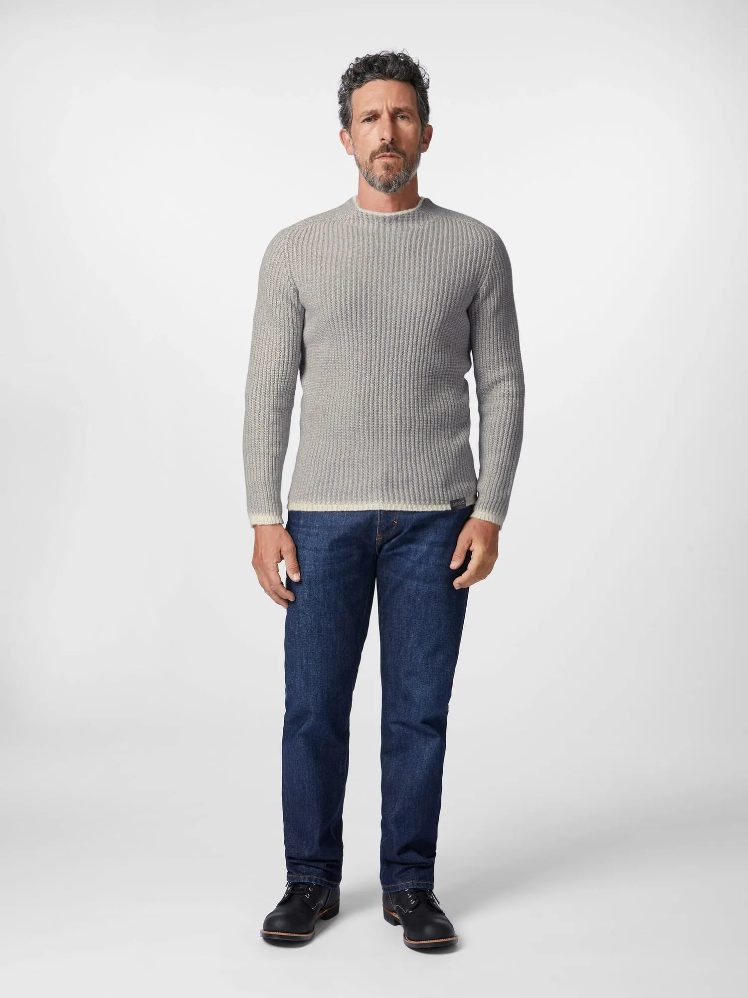 Men's sweater rib, Grayish | Manufactum