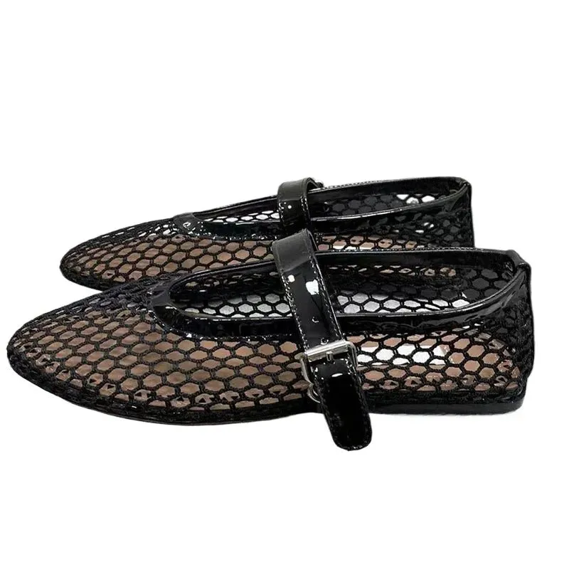 Mesh ballet flats for women