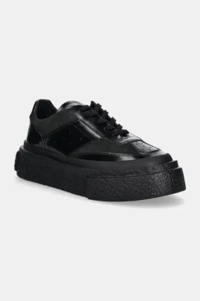 MM6 Maison Margiela leather sneakers black color SH3WS0004.P7985