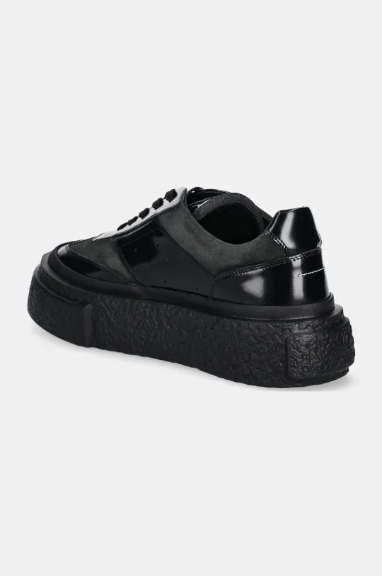 MM6 Maison Margiela leather sneakers black color SH3WS0004.P7985