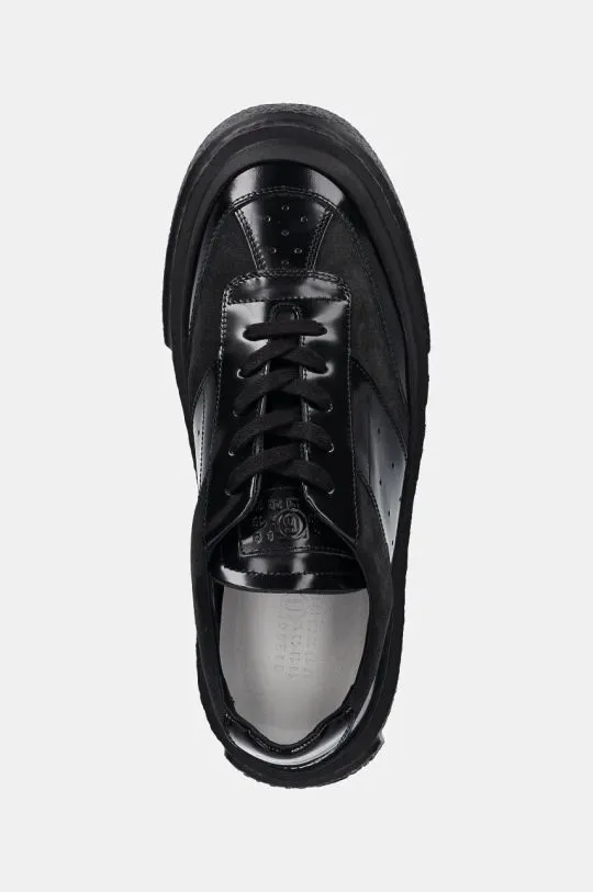 MM6 Maison Margiela leather sneakers black color SH3WS0004.P7985