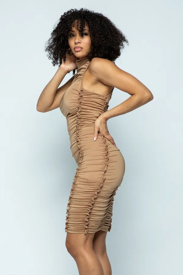 Mocha Turtleneck Dress