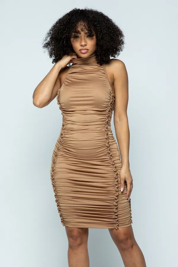 Mocha Turtleneck Dress