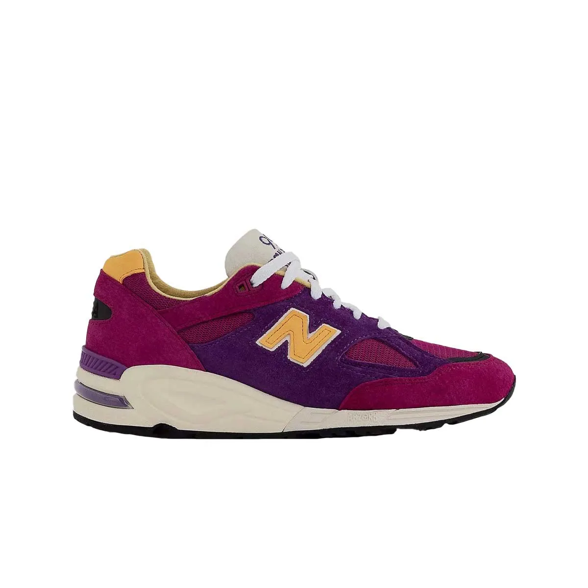 New Balance Mens Made in USA 990v2 Casual Sneakers M990PY2 Purple/Yellow