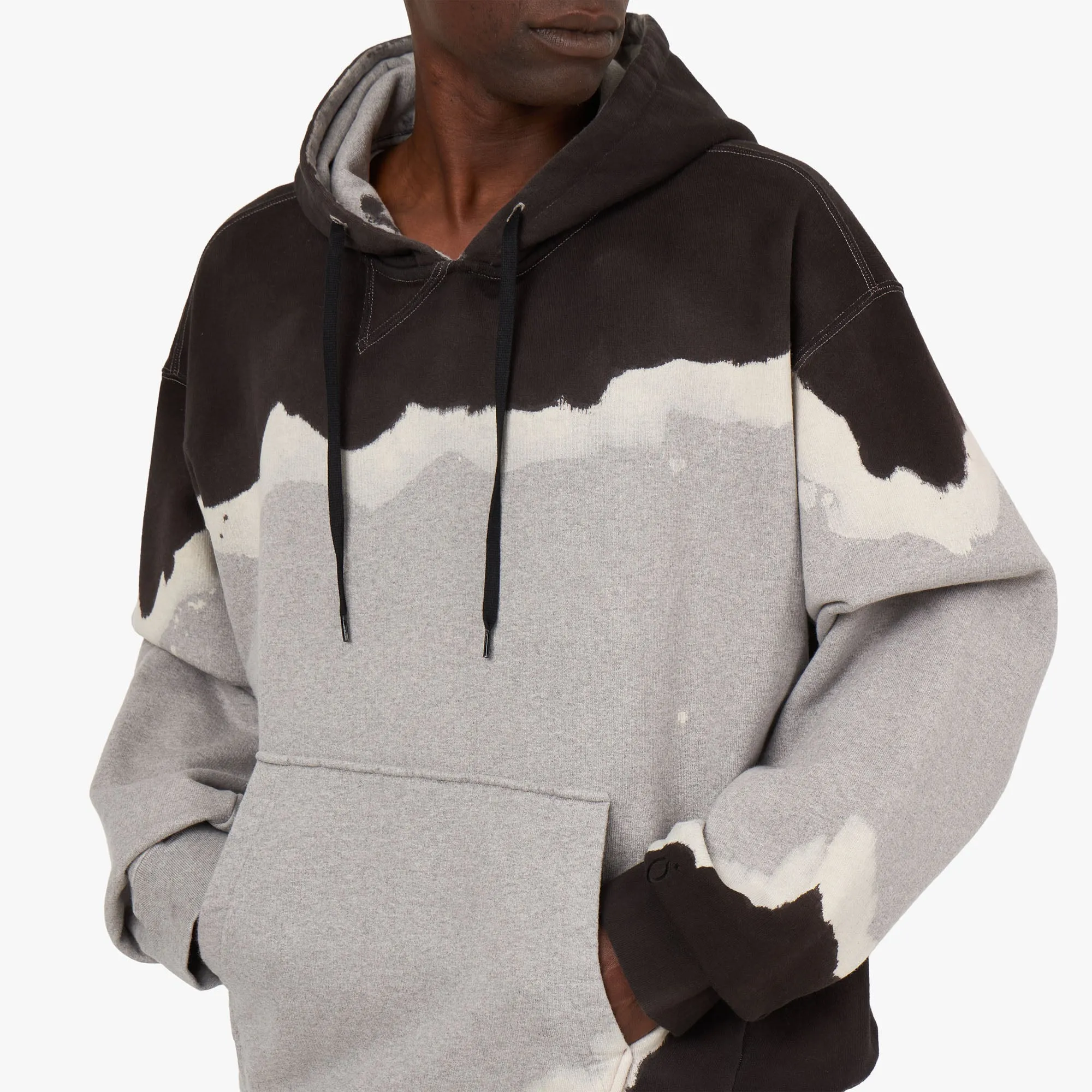 NOMA t.d. Hand Dyed Twist Pullover Hoodie / Grey