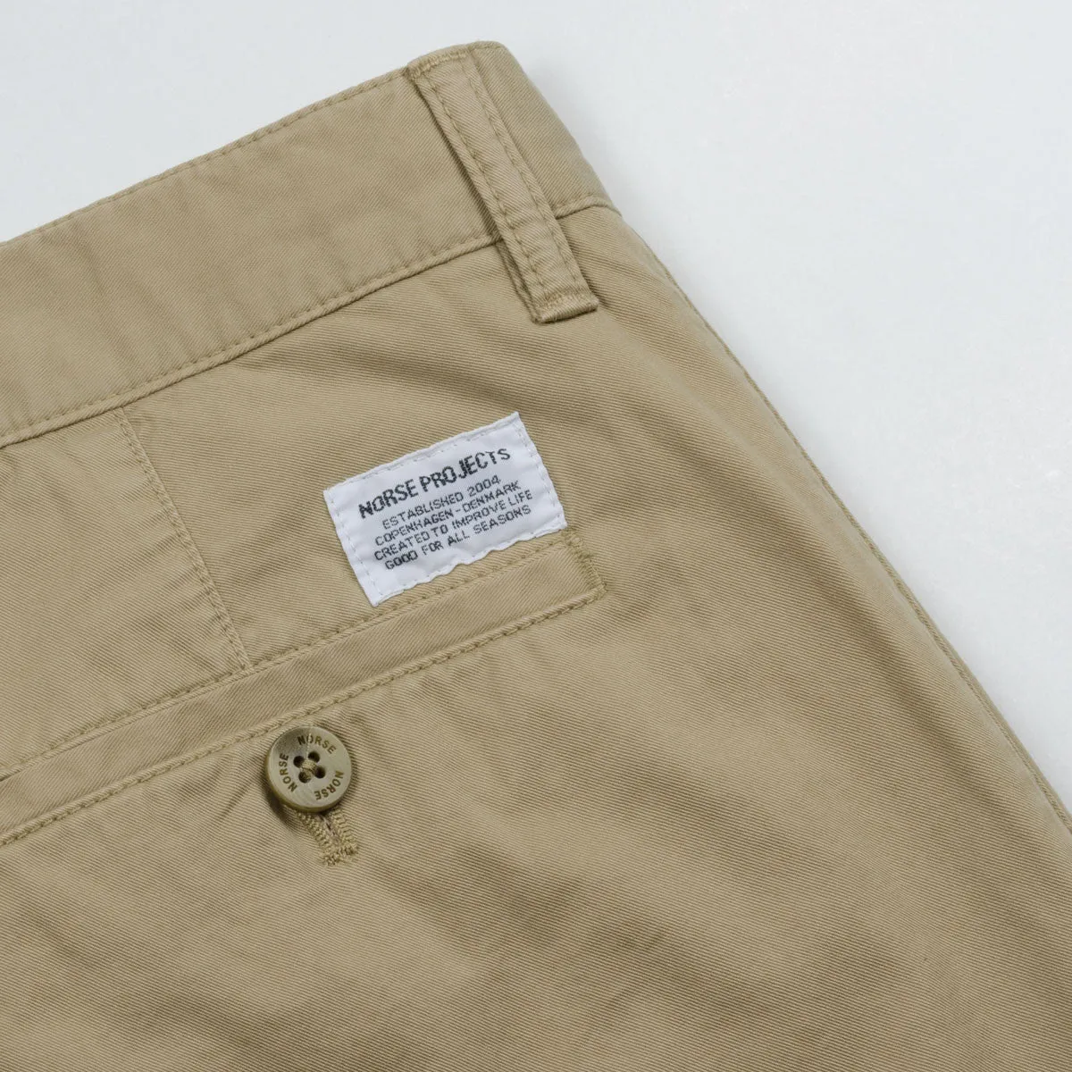 Norse Projects Aros Slim Fit Light Twill Chinos Khaki Beige