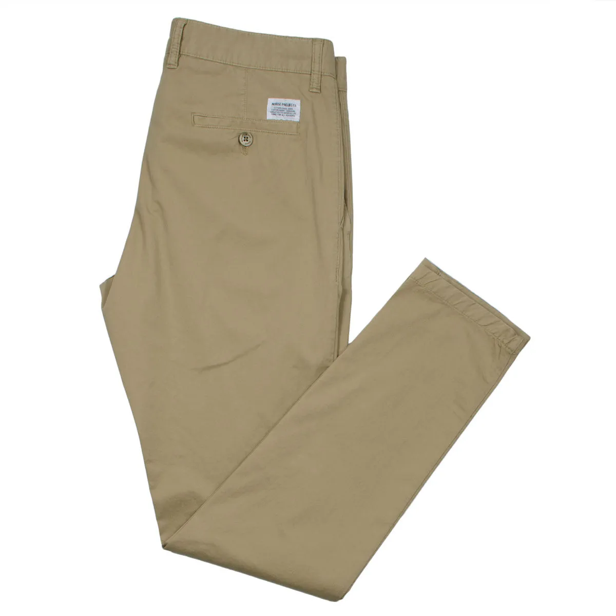 Norse Projects Aros Slim Fit Light Twill Chinos Khaki Beige