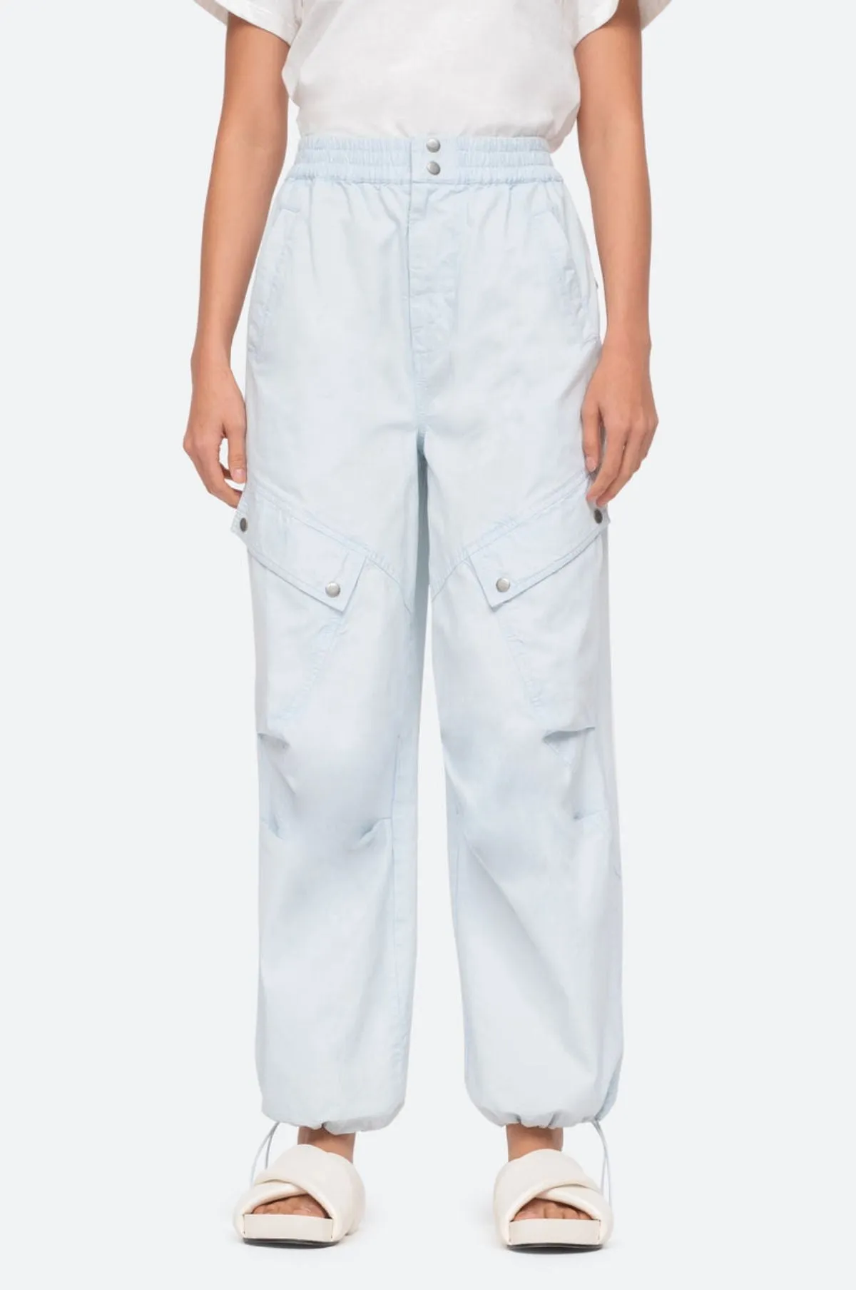 Nyla Twill Pants Blue