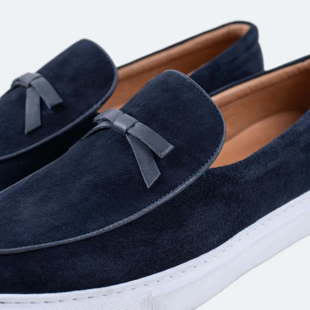 Odell Navy Suede Loafer Sneakers