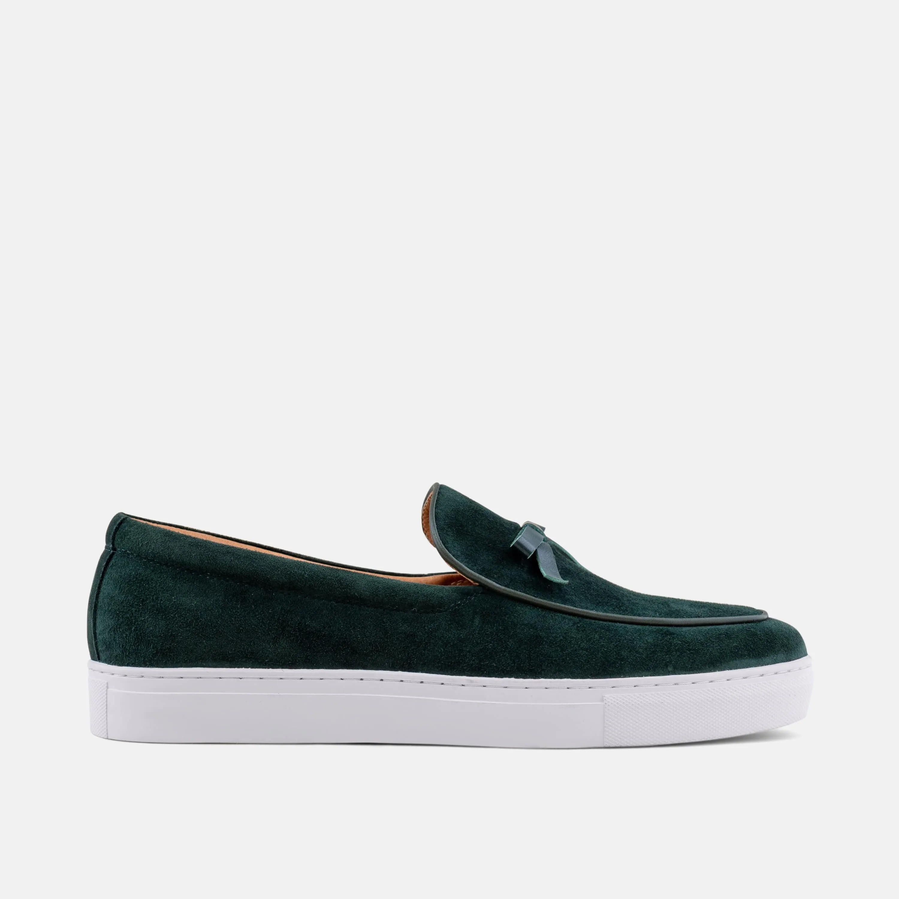 Odell Sacramento Green Leather Loafer Sneakers