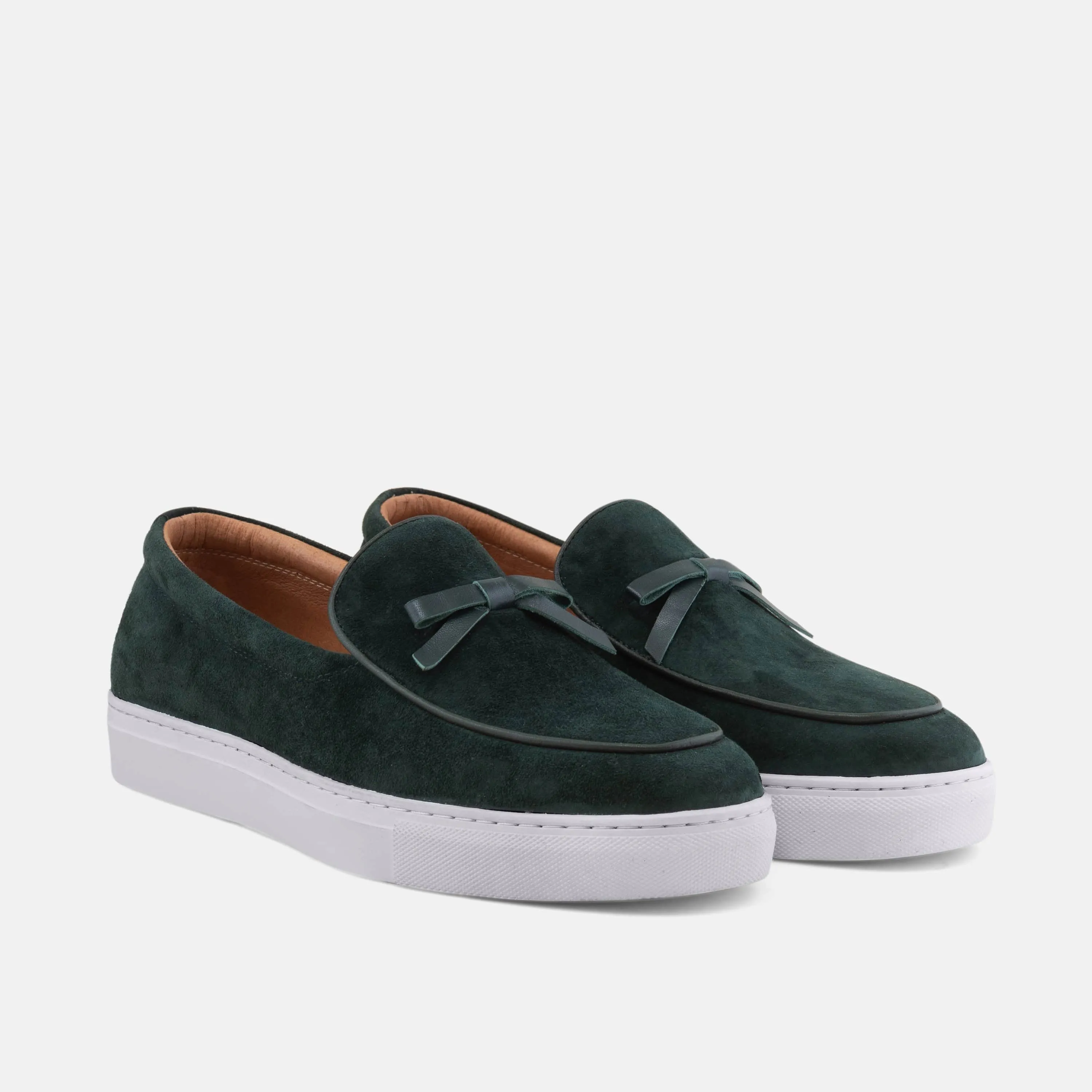 Odell Sacramento Green Leather Loafer Sneakers