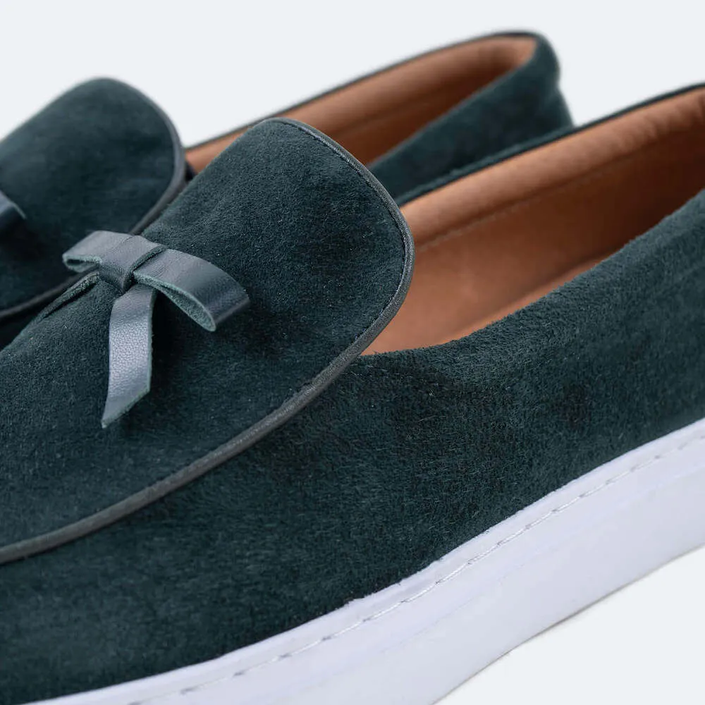 Odell Sacramento Green Leather Loafer Sneakers