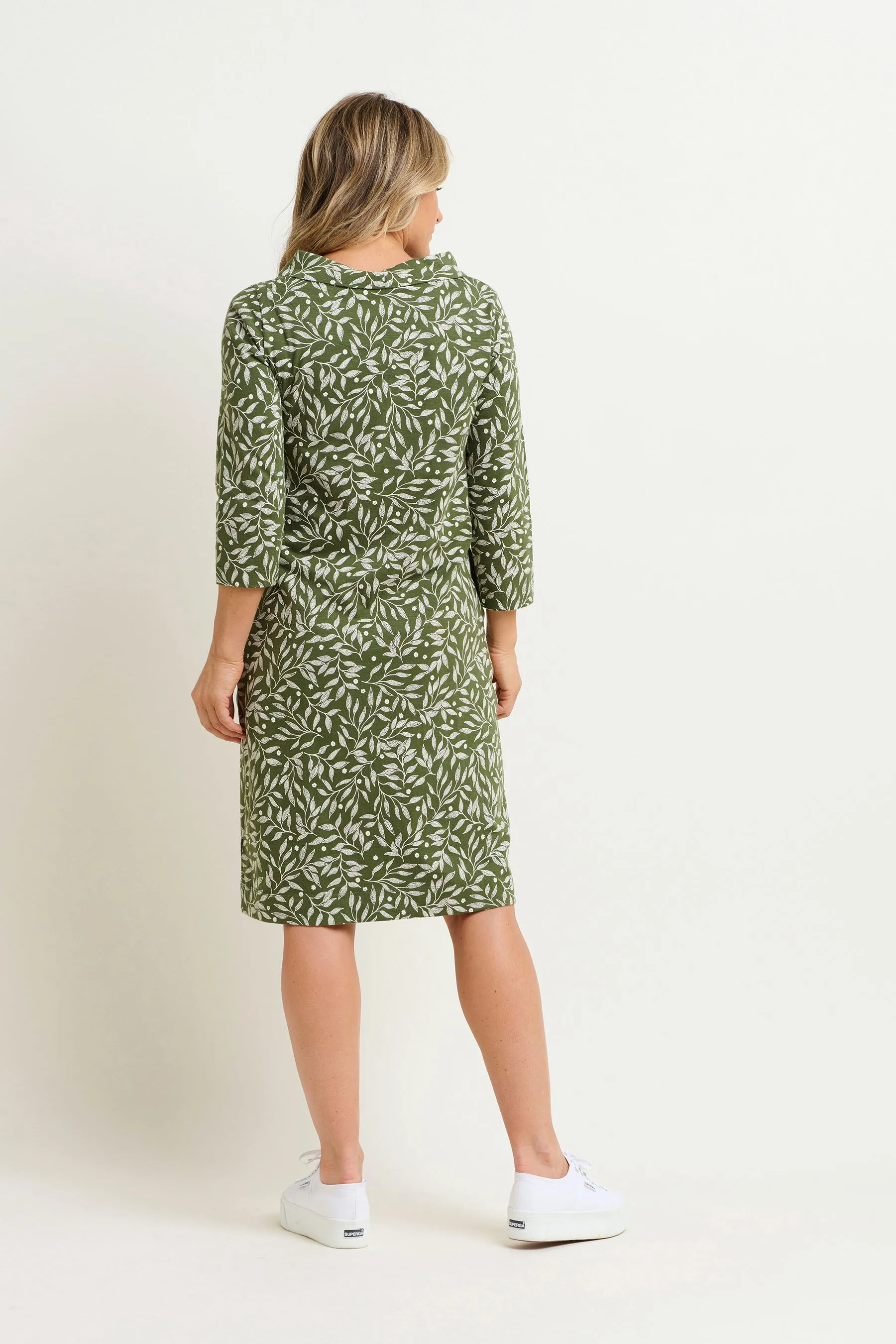 Orchard leaf print dress