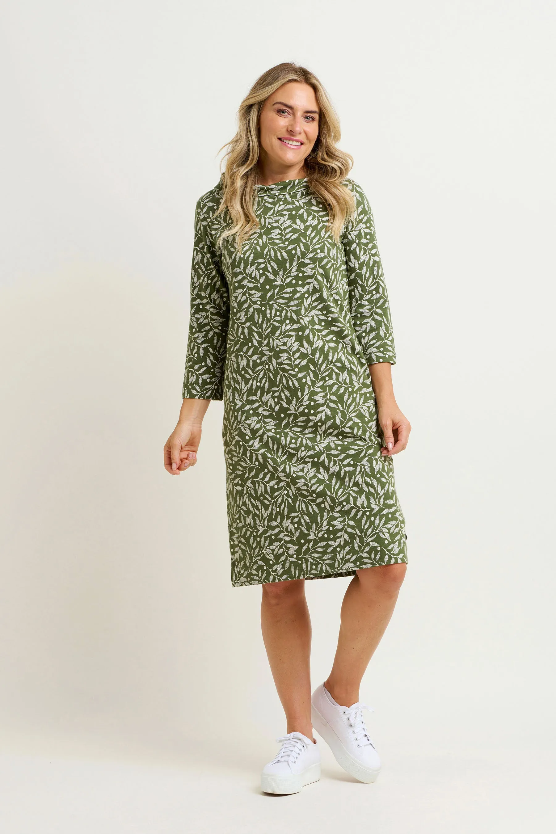 Orchard leaf print dress