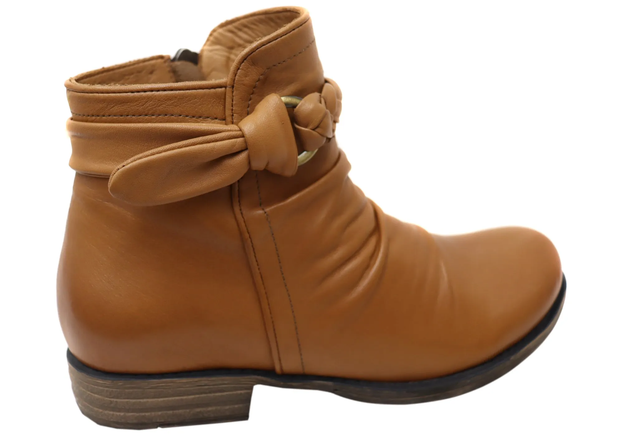 Orizonte Devo Womens European Comfortable Leather Ankle Boots