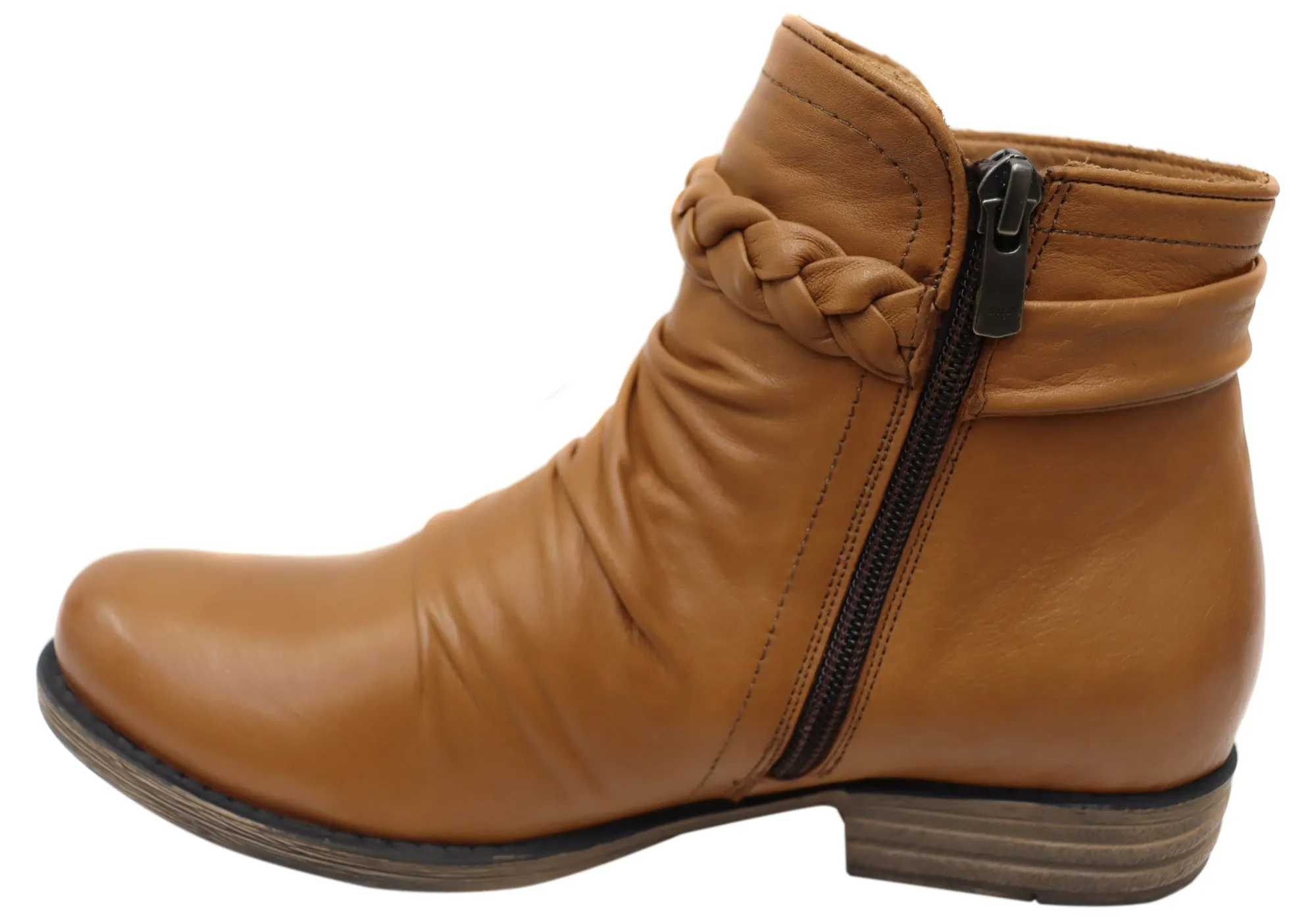 Orizonte Devo Womens European Comfortable Leather Ankle Boots