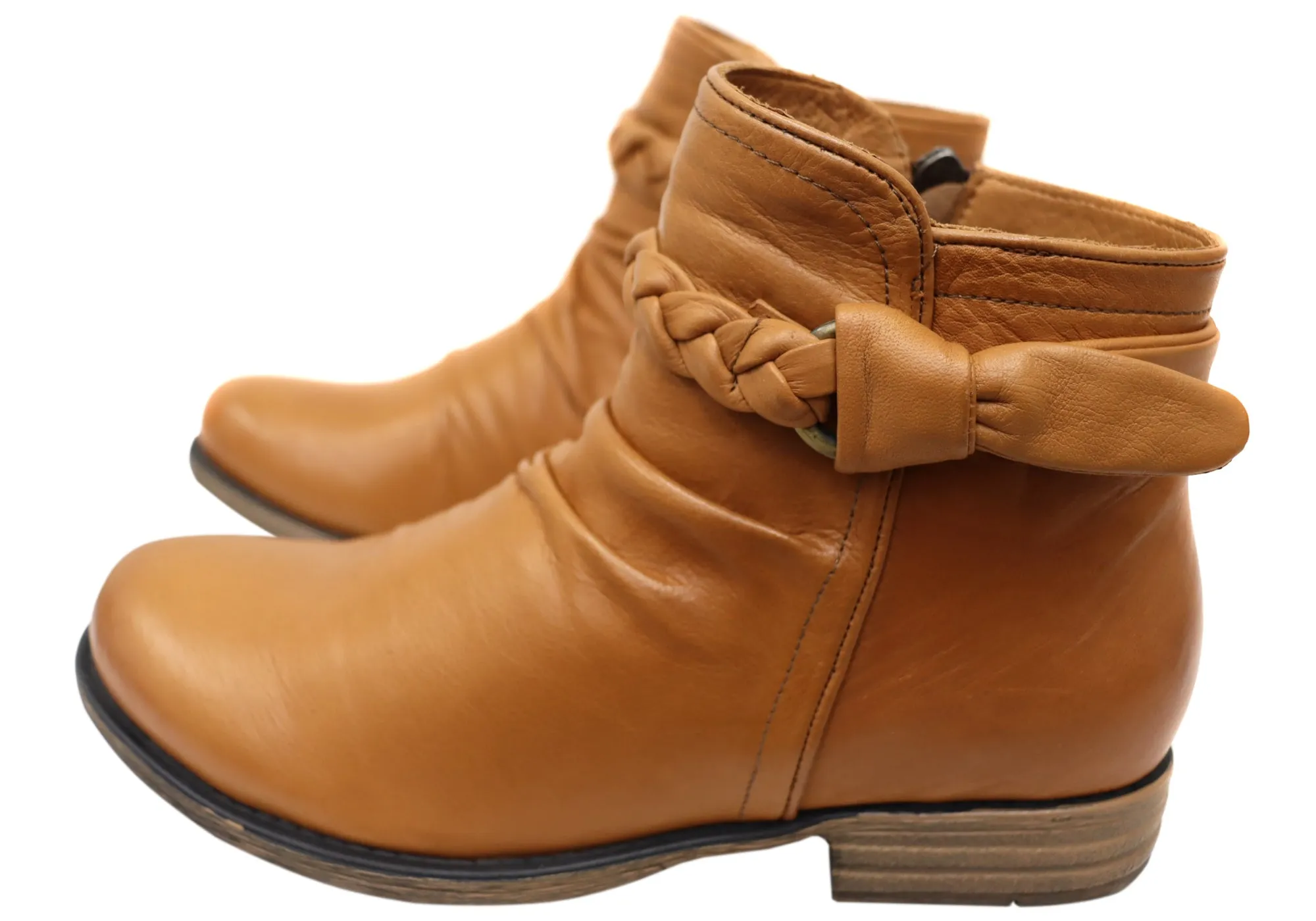 Orizonte Devo Womens European Comfortable Leather Ankle Boots