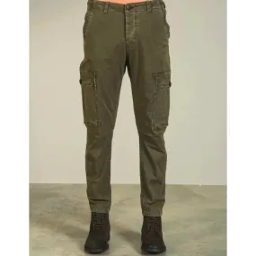 PANTALONE CARGO IN COTONE VINTAGE, VERDE