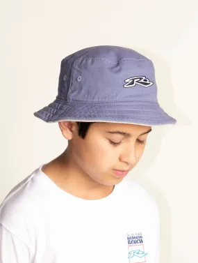 Pilusos China Blue Kick Flip Reversible Bucket Hat for Boys* in Rusty Design