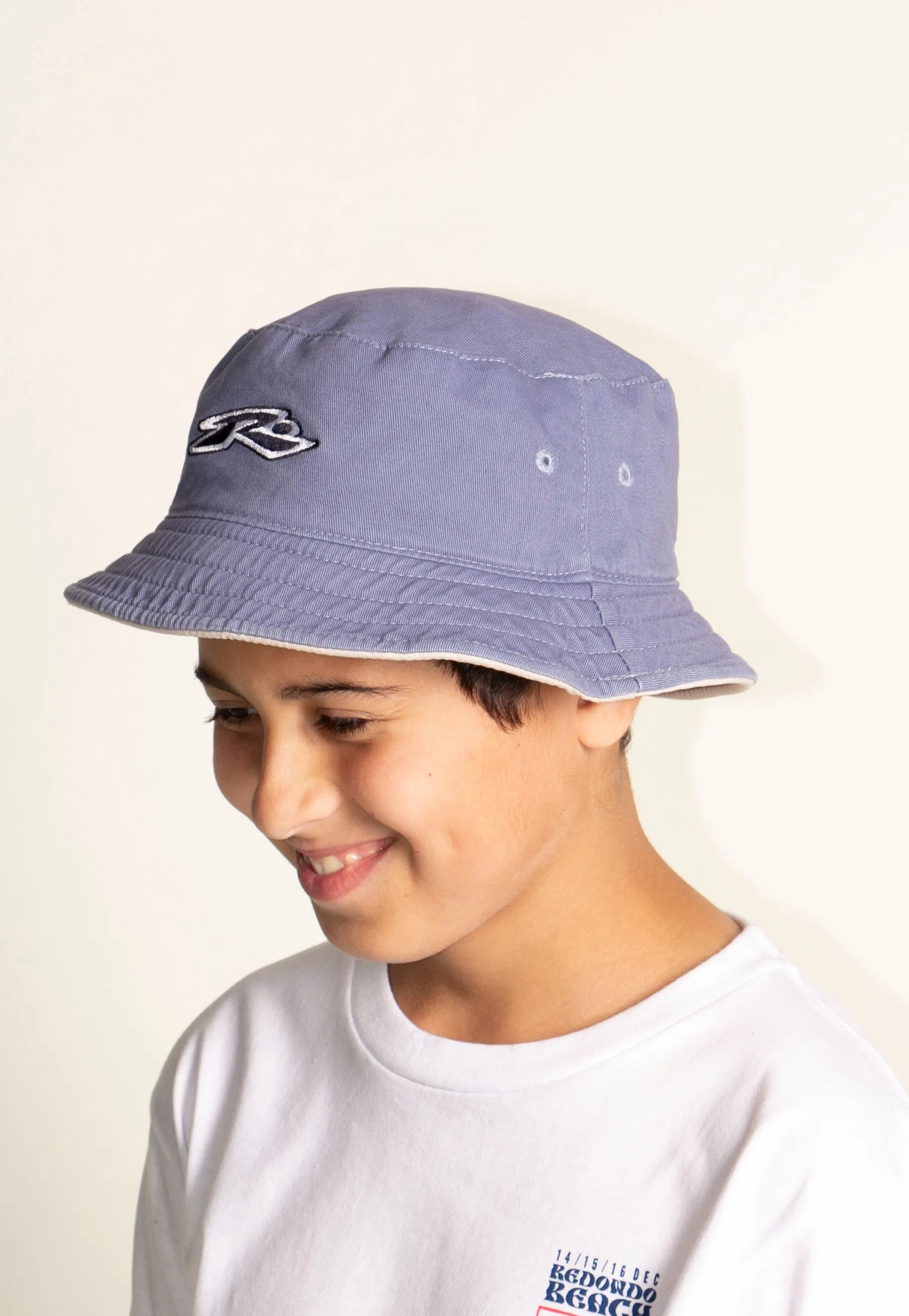 Pilusos China Blue Kick Flip Reversible Bucket Hat for Boys* in Rusty Design