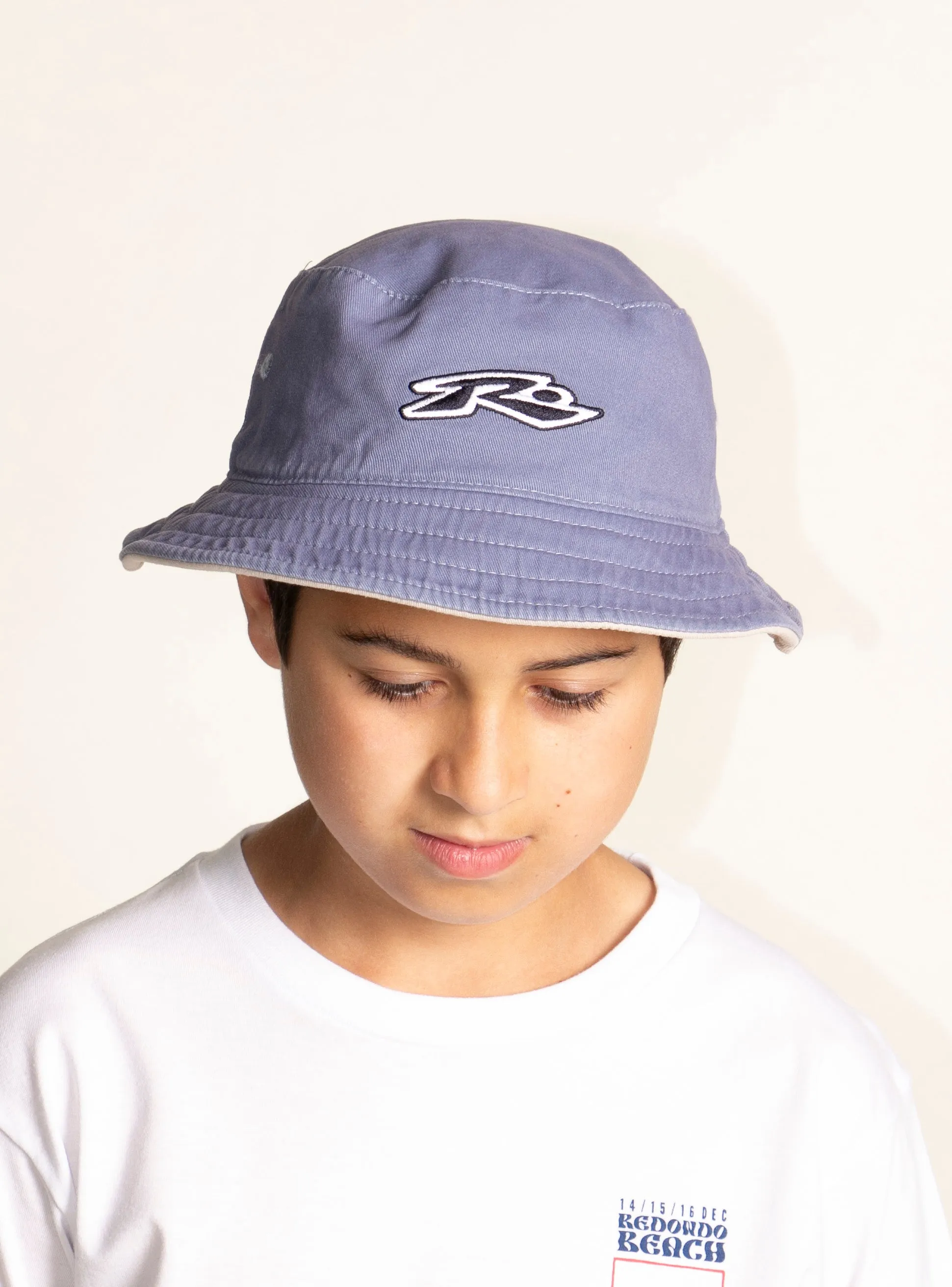 Pilusos China Blue Kick Flip Reversible Bucket Hat for Boys* in Rusty Design