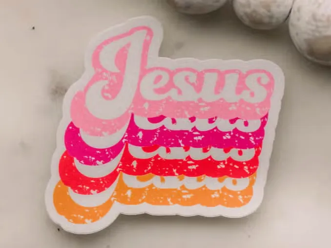 Pink Jesus Sticker Stack