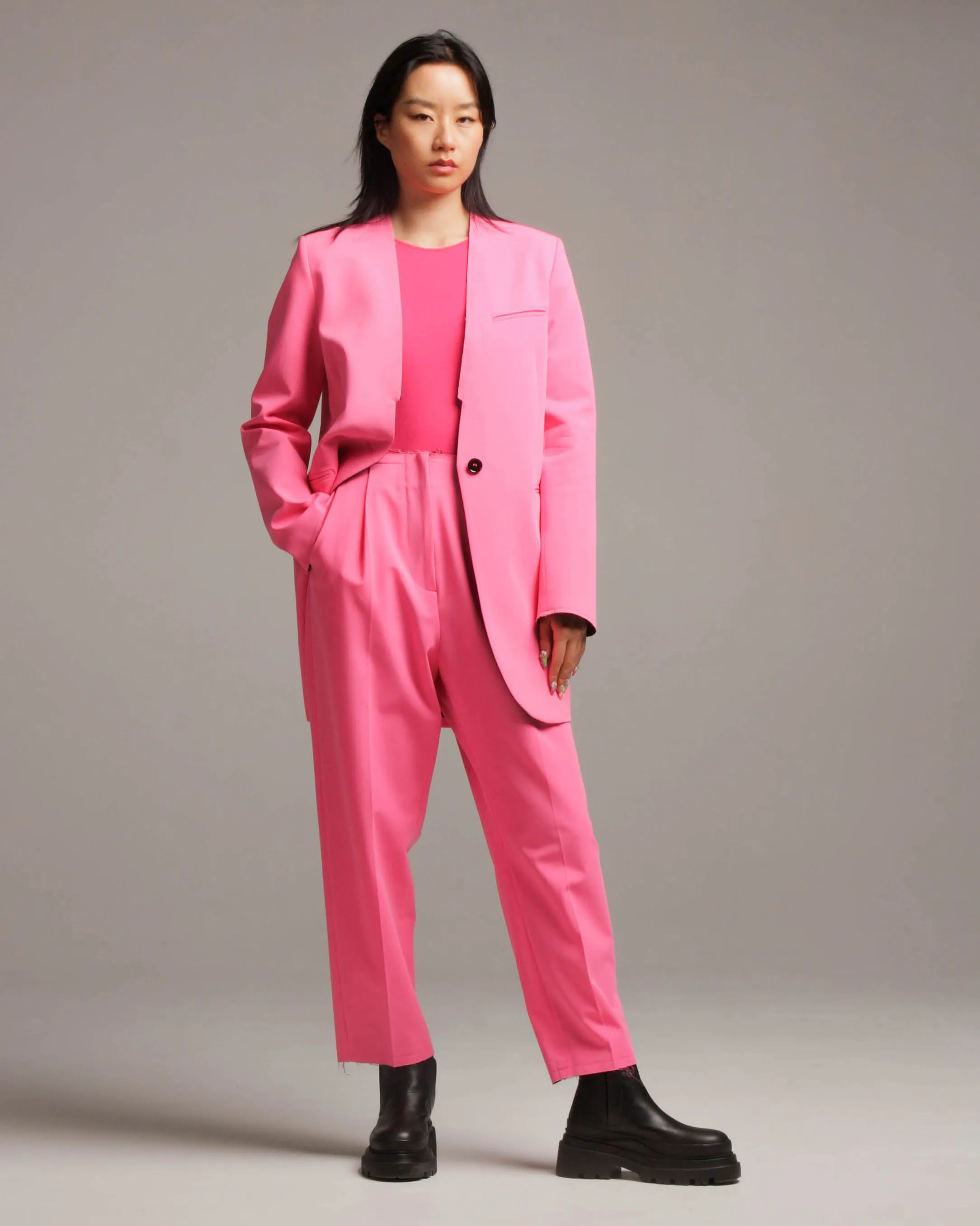 Pink Long Blazer